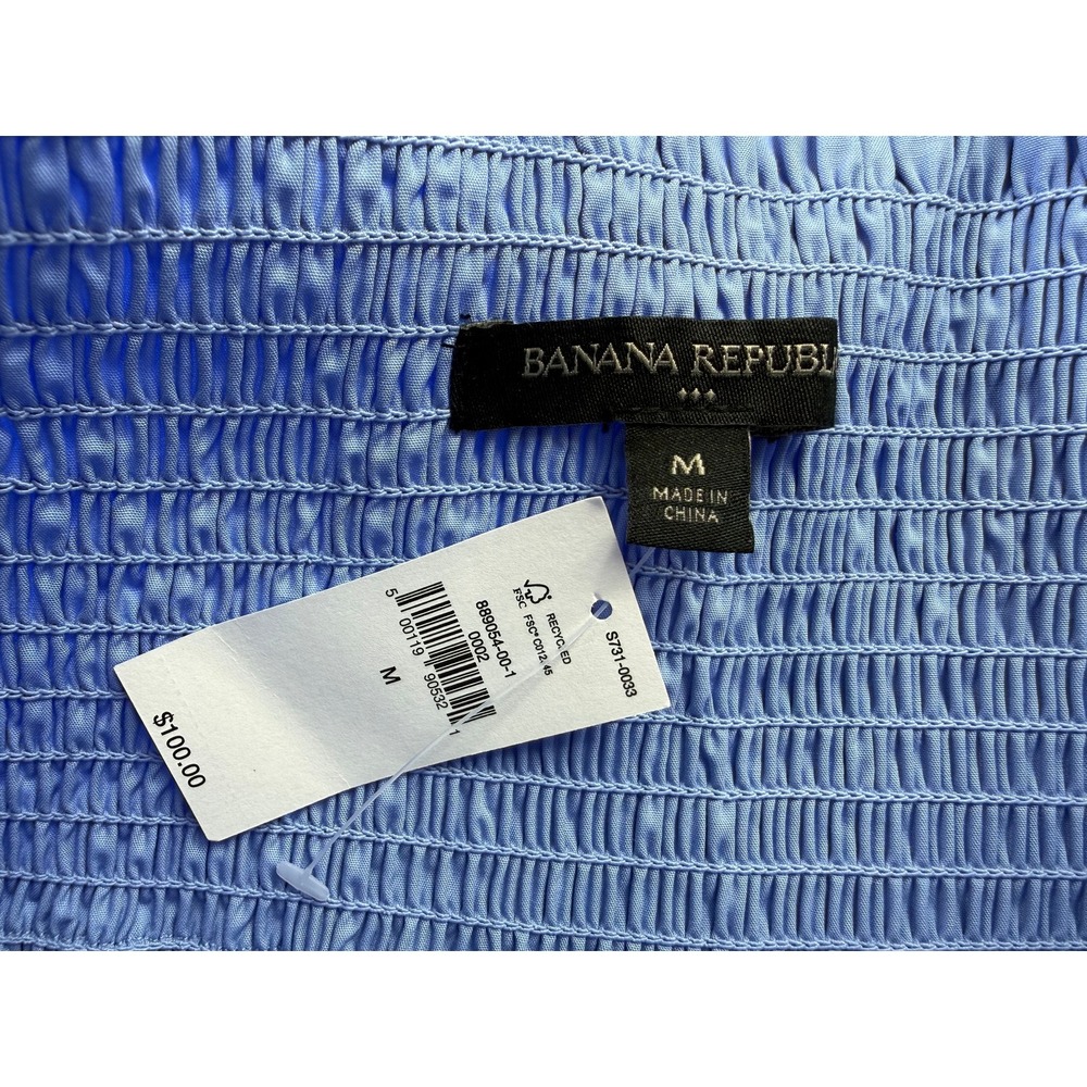 Banana Republic Smocked Waist Poplin Maxi Skirt Size Medium - Picture 6 of 6